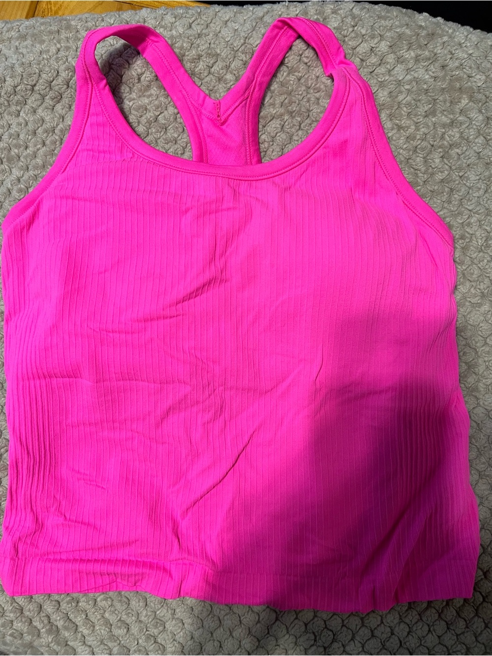 Amazon Women's Ribbed Racerback Tank Top - Hot Pink